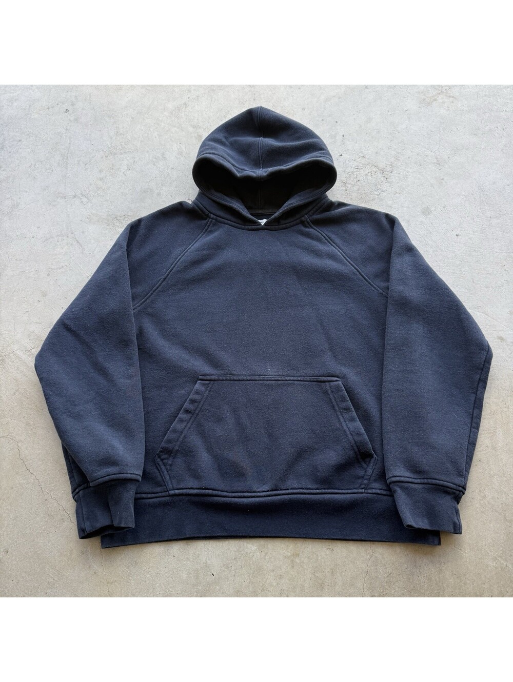 Flint And Tinder Hoodie Mens L Blue Fleece Pullover Kangaroo Pocket Raglan USA